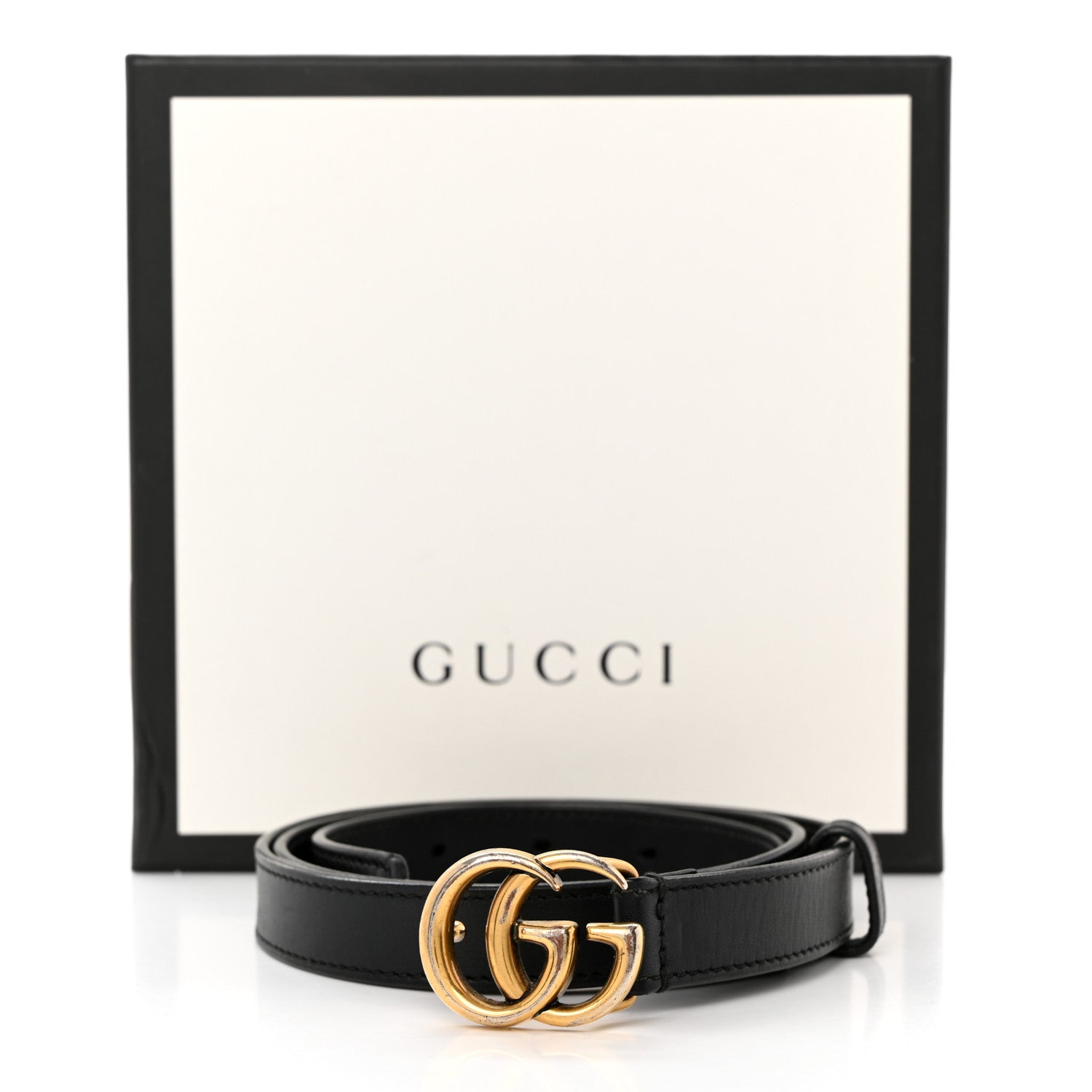 Gucci Calfskin Double G 20mm Belt 85 34 Black 10 of 10