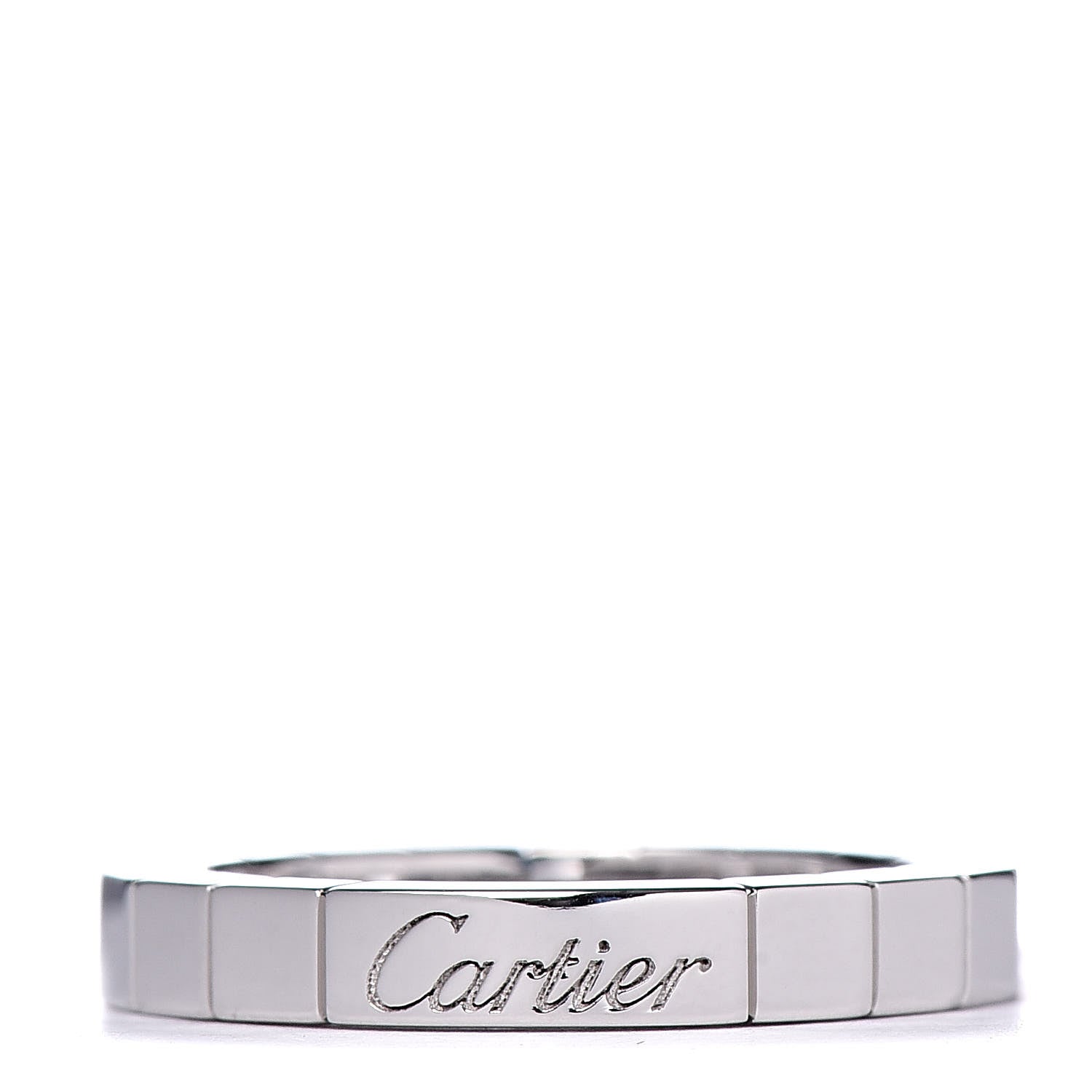 Cartier 18K White Gold Lanieres Ring 49 4.75 1 of 5