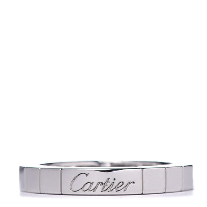Cartier 18K White Gold Lanieres Ring 49 4.75 1 of 5