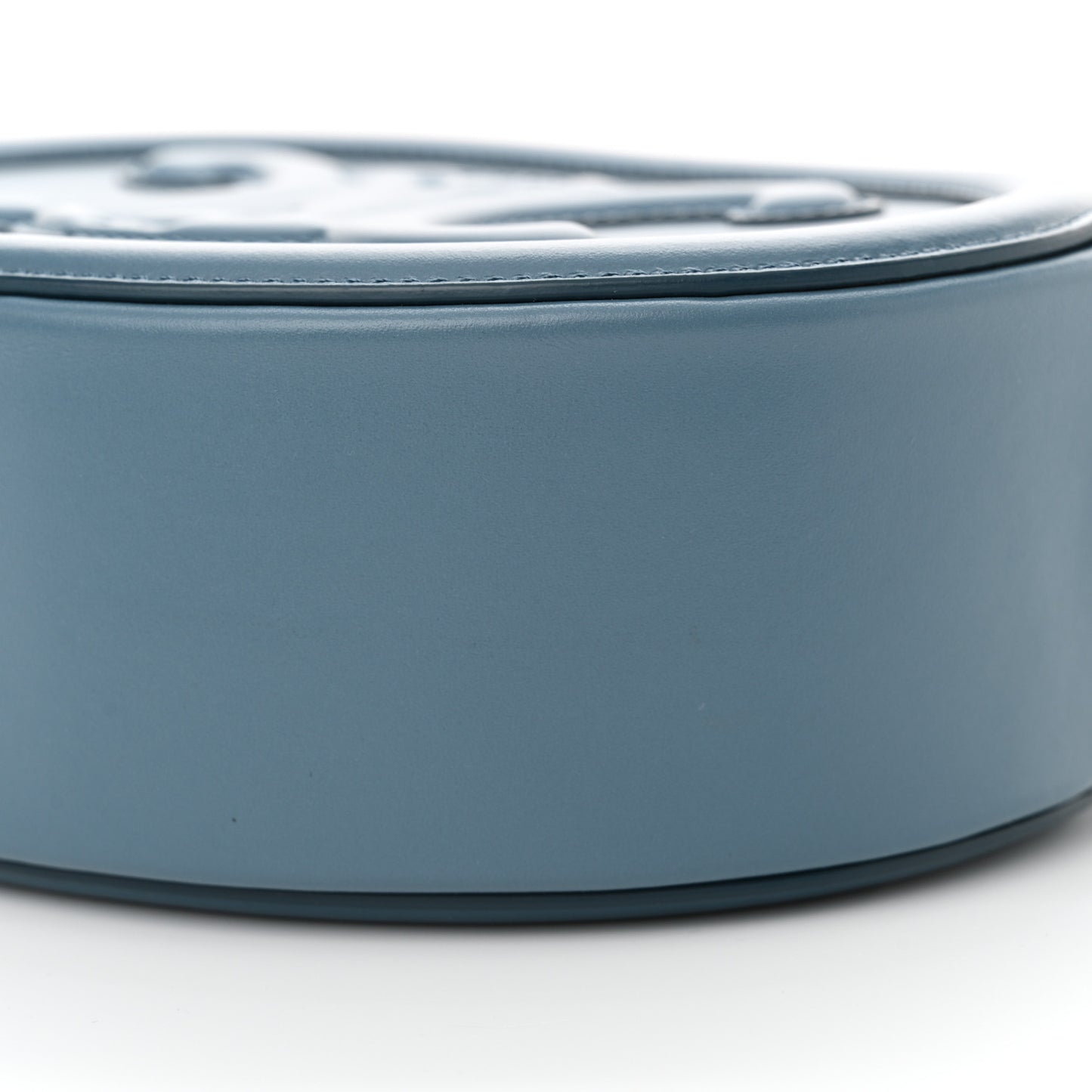 Smooth Calfskin Cuir Triomphe Oval Bag Denim