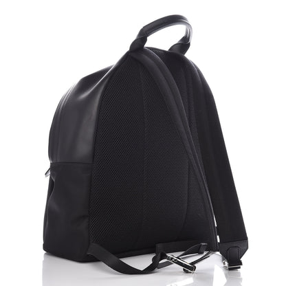 Fendi Nylon Vitello Liberty Metal Monster Eyes Rounded Backpack Black 3 of 9