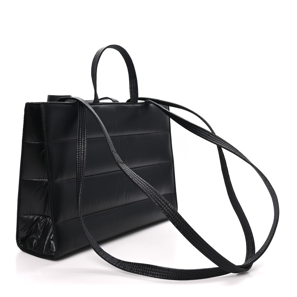 Telfar Nylon Medium Puff Shopping Bag Black 3 of 10