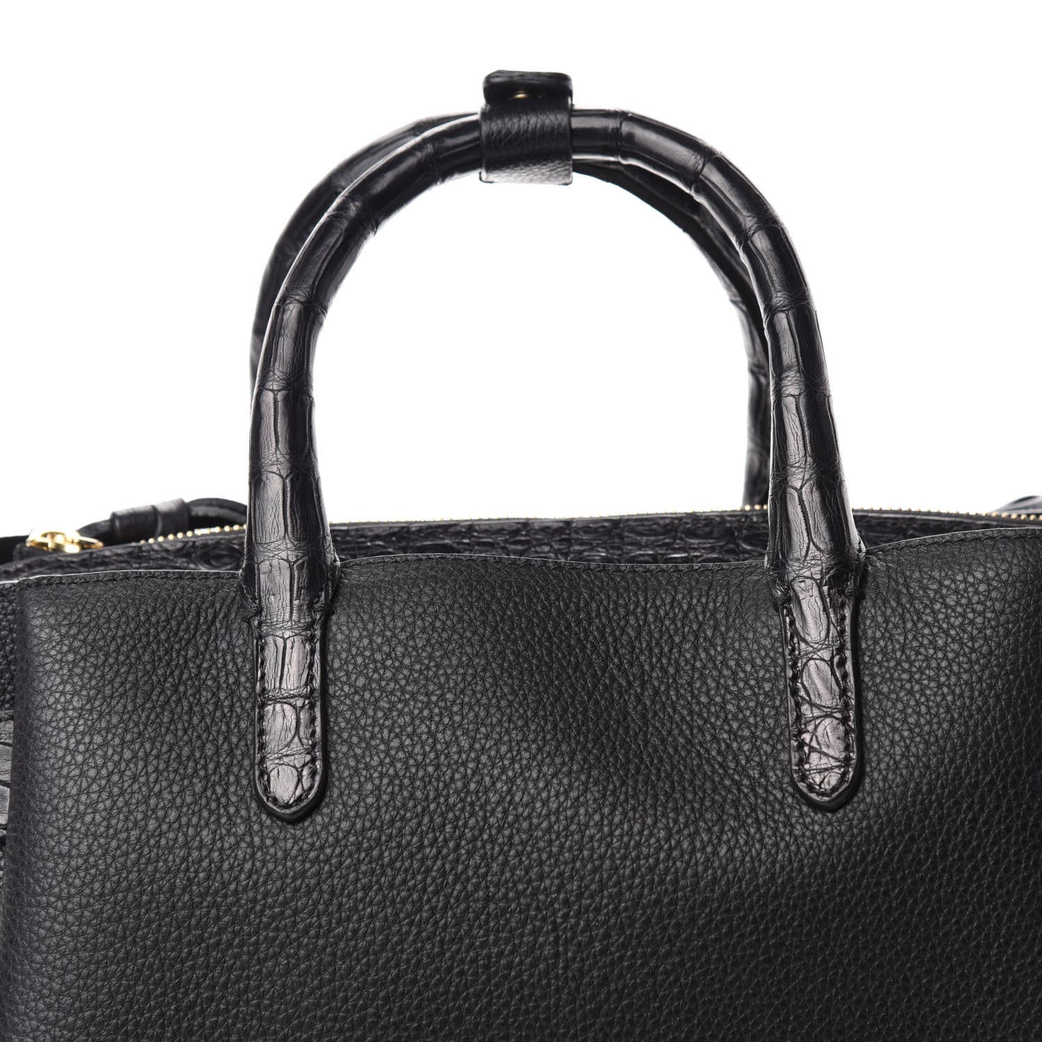 Nancy Gonzalez Calfskin Crocodile Cristie Satchel Black 11 of 11