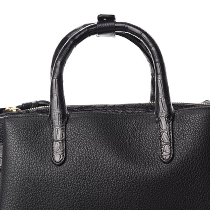 Nancy Gonzalez Calfskin Crocodile Cristie Satchel Black 11 of 11
