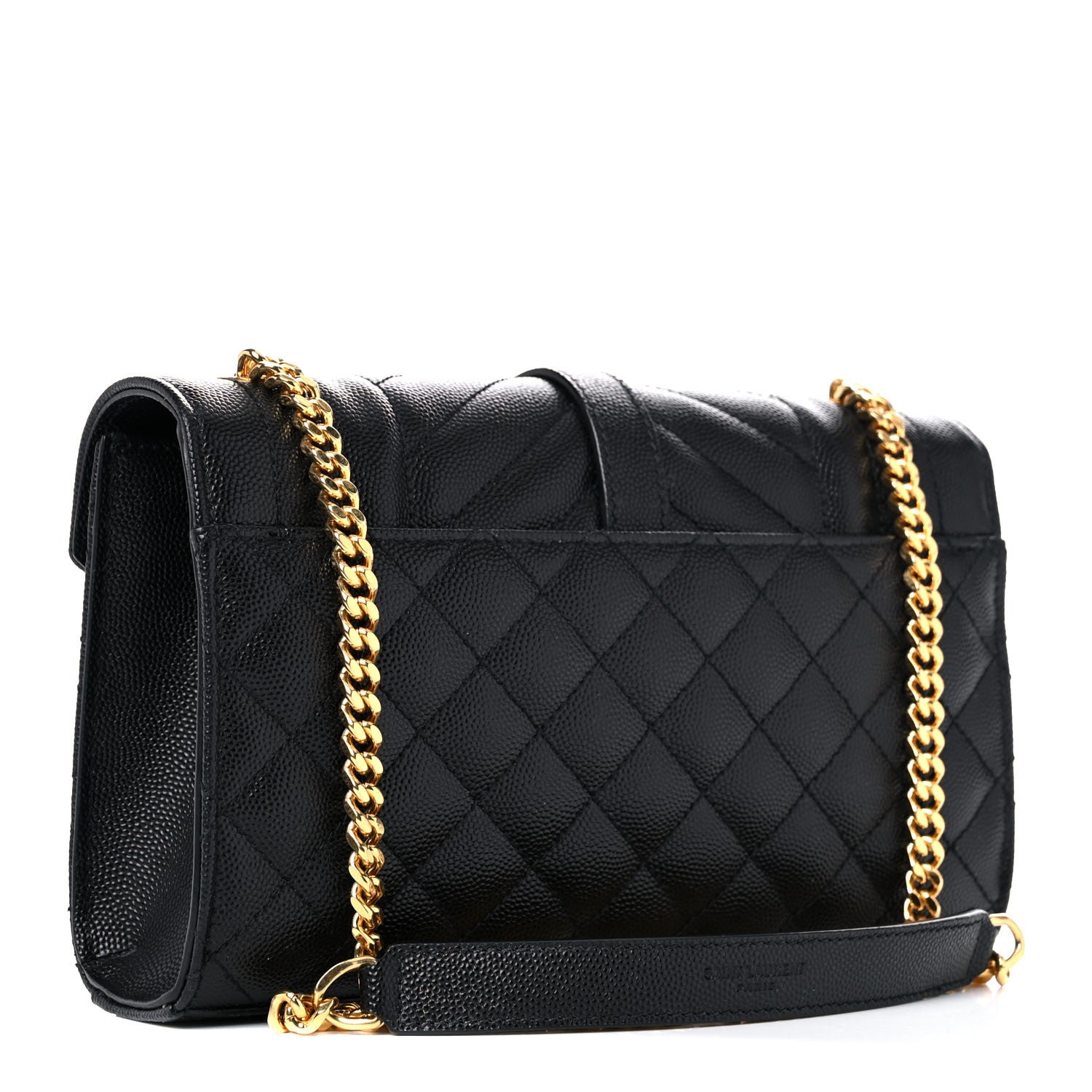 Saint Laurent Grain De Poudre Textured Mixed Matelasse Triquilt Small Monogram Satchel Black 3 of 14