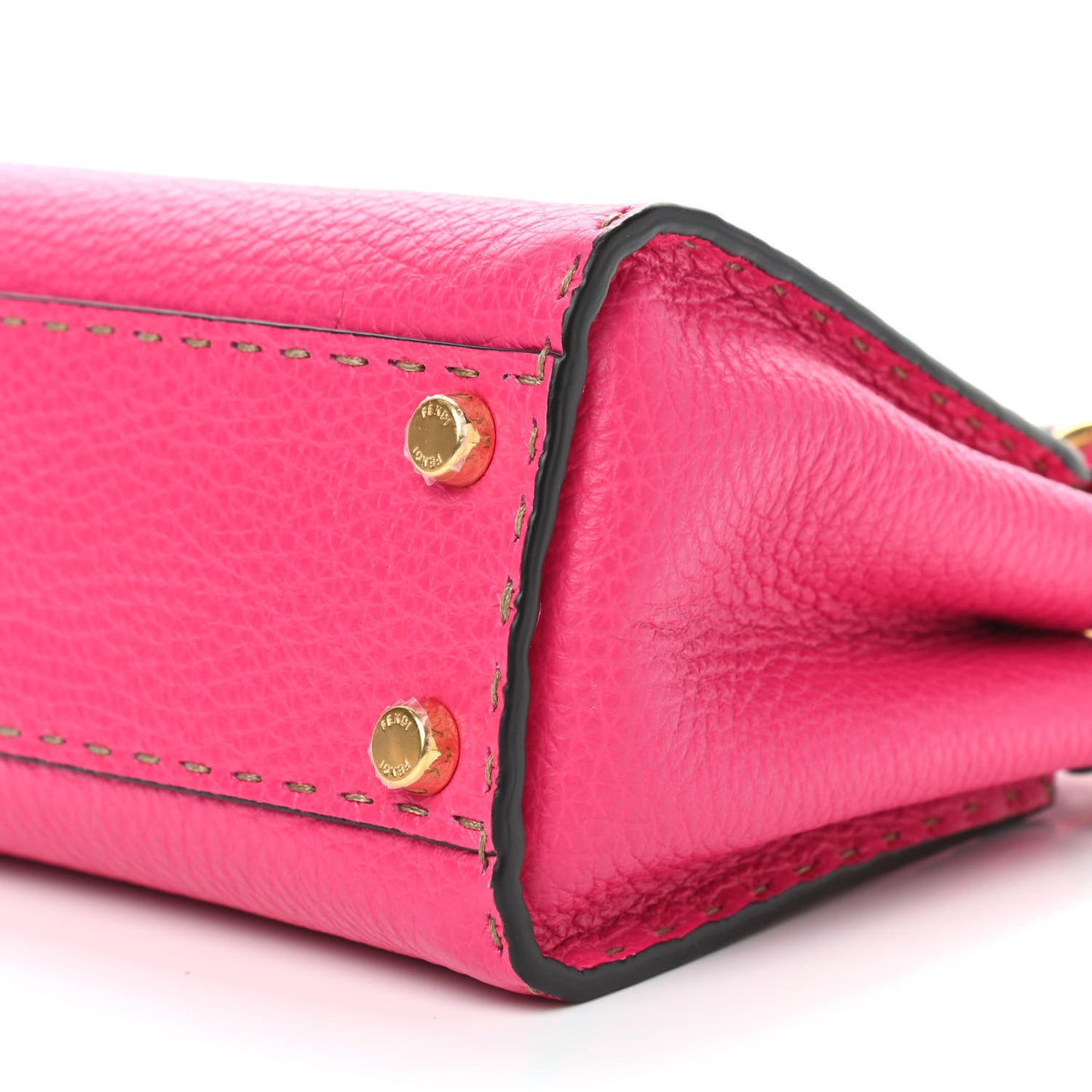 Cuoio Romano Selleria Mini Peekaboo Iconic Satchel Fuxia