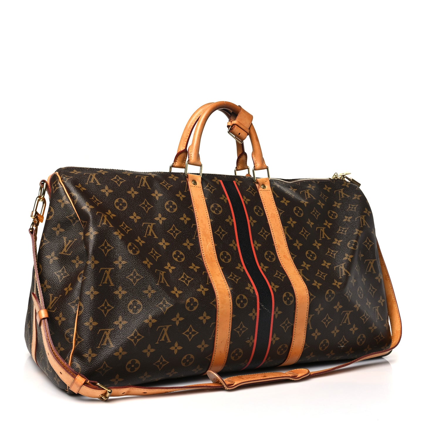 Monogram My LV Heritage Keepall Bandouliere 55 Rouge Black