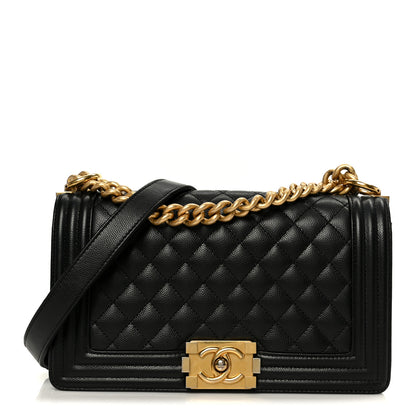 Chanel Caviar Quilted Medium Boy Flap Black 1 of 10