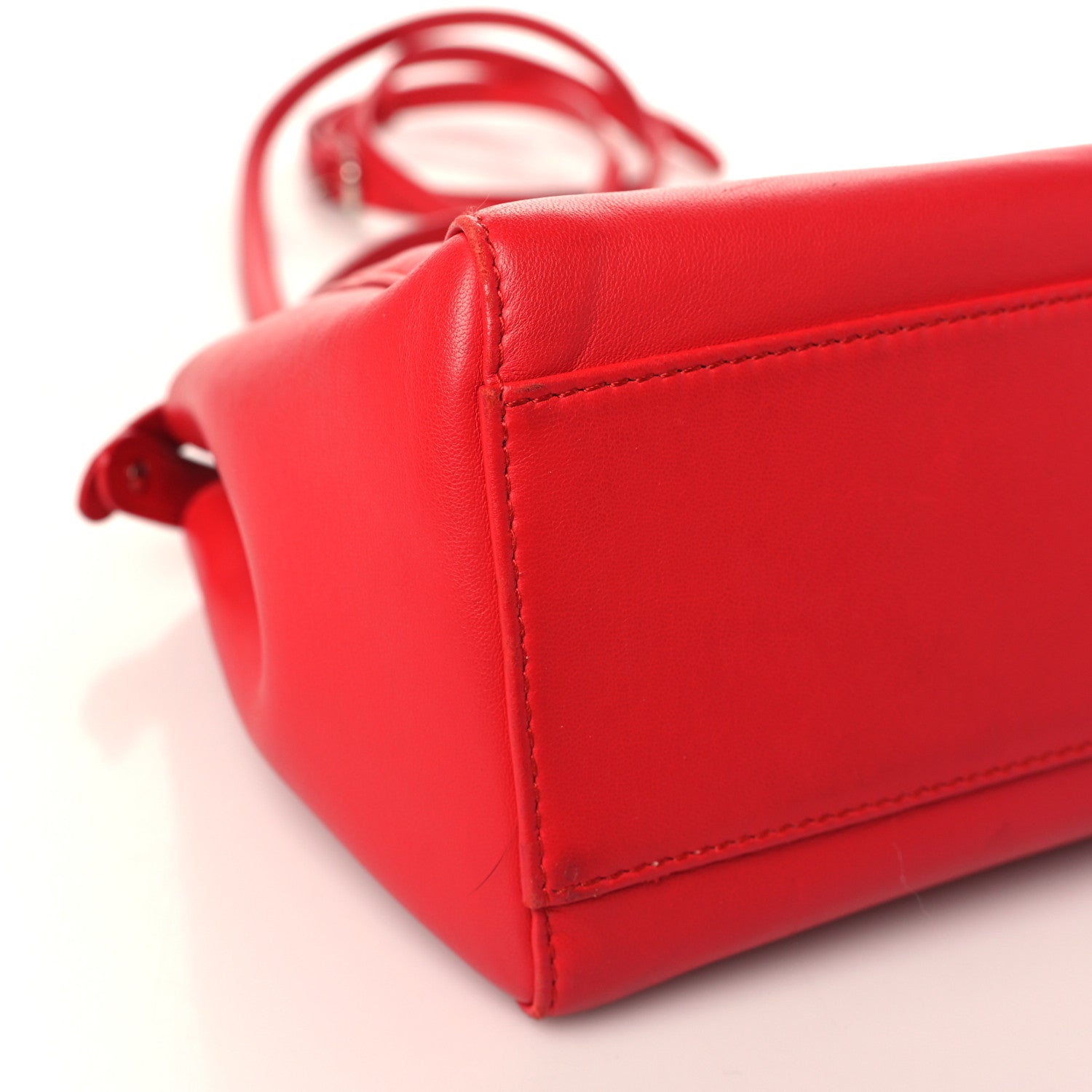 Fendi Nappa Mini Peekaboo Iconic Satchel Fiamma 8 of 9