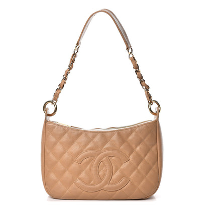 Chanel Caviar Quilted Timeless CC Shoulder Bag Beige 1 of 30