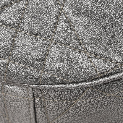 Christian Dior Metallic Lambskin Cannage Flap Shoulder Bag Silver 11 of 13