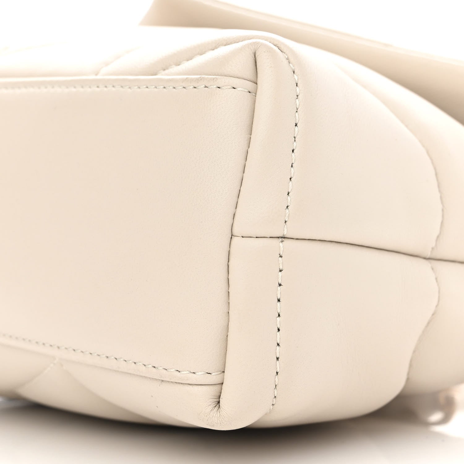 Saint Laurent Lambskin Quilted Toy Loulou Puffer Monogram Chain Satchel Crema Soft 10 of 11