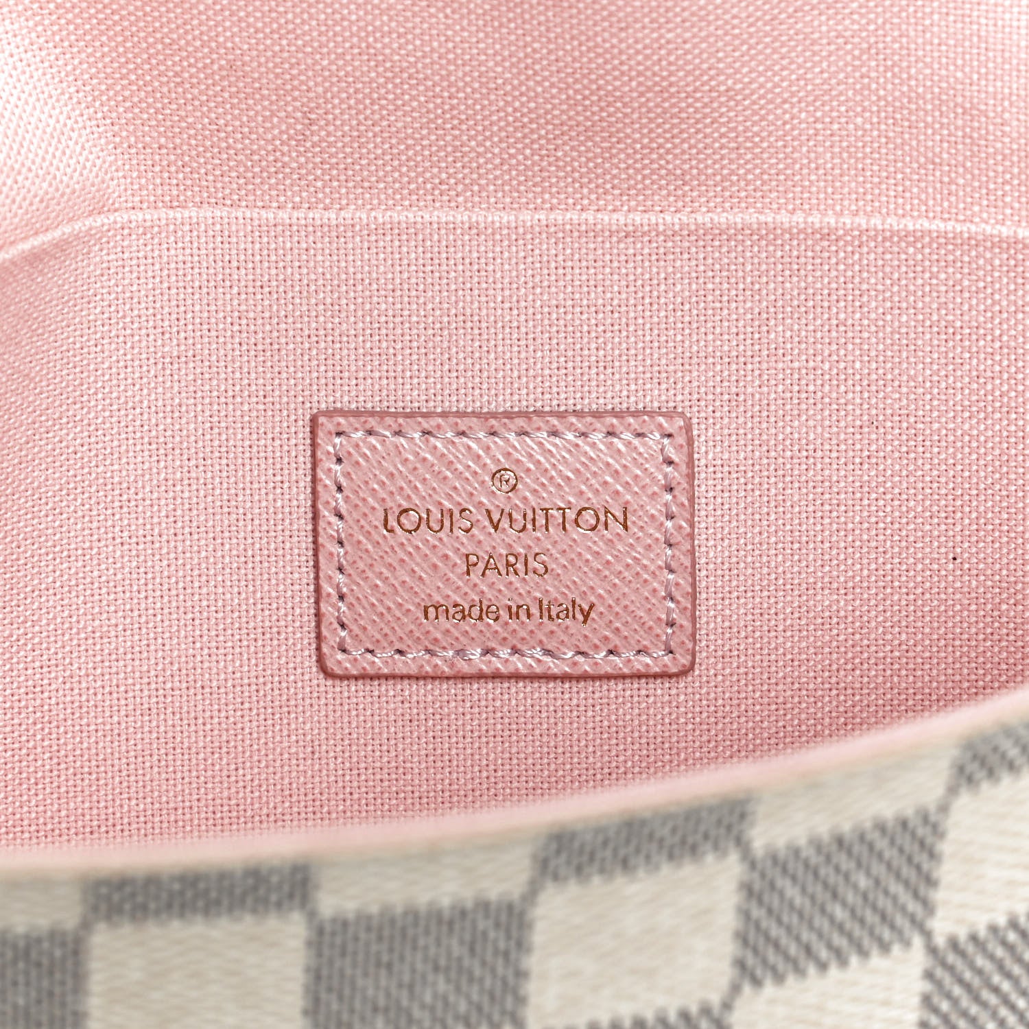 Louis Vuitton Damier Azur Pochette Felicie Chain Wallet Rose Ballerine 6 of 11