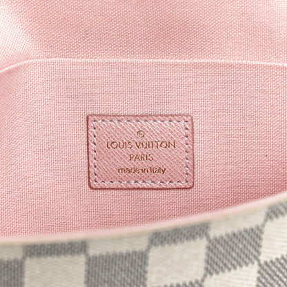 Louis Vuitton Damier Azur Pochette Felicie Chain Wallet Rose Ballerine 6 of 11