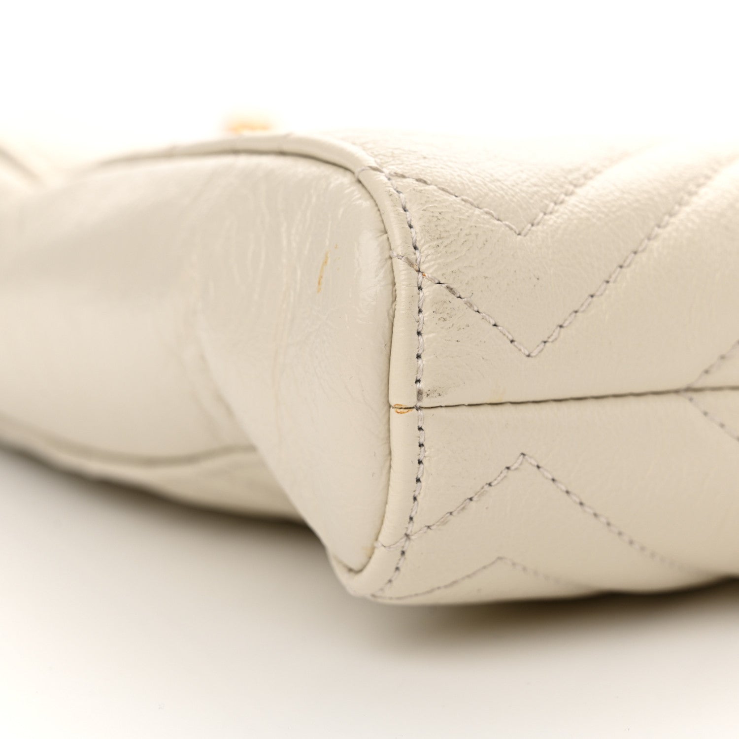 Gucci Vintage Calfskin Matelasse Medium GG Marmont Slim Tote White 9 of 11