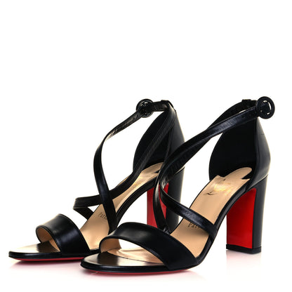 Christian Louboutin Nappa Loubi Bee Alta 85 Sandals 36.5 Black 3 of 8