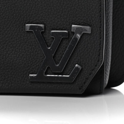 Louis Vuitton Grained Calfskin Aerogram Slingbag Black 5 of 13
