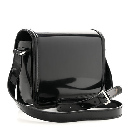 Saint Laurent Glazed Calfskin Monogram Medium Solferino Satchel Black 3 of 10