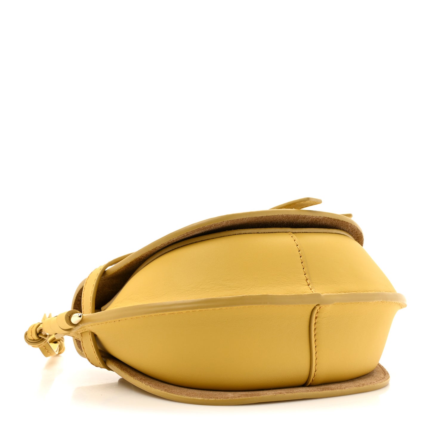 Calfskin Jacquard Mini Gate Dual Bag Dark Yellow