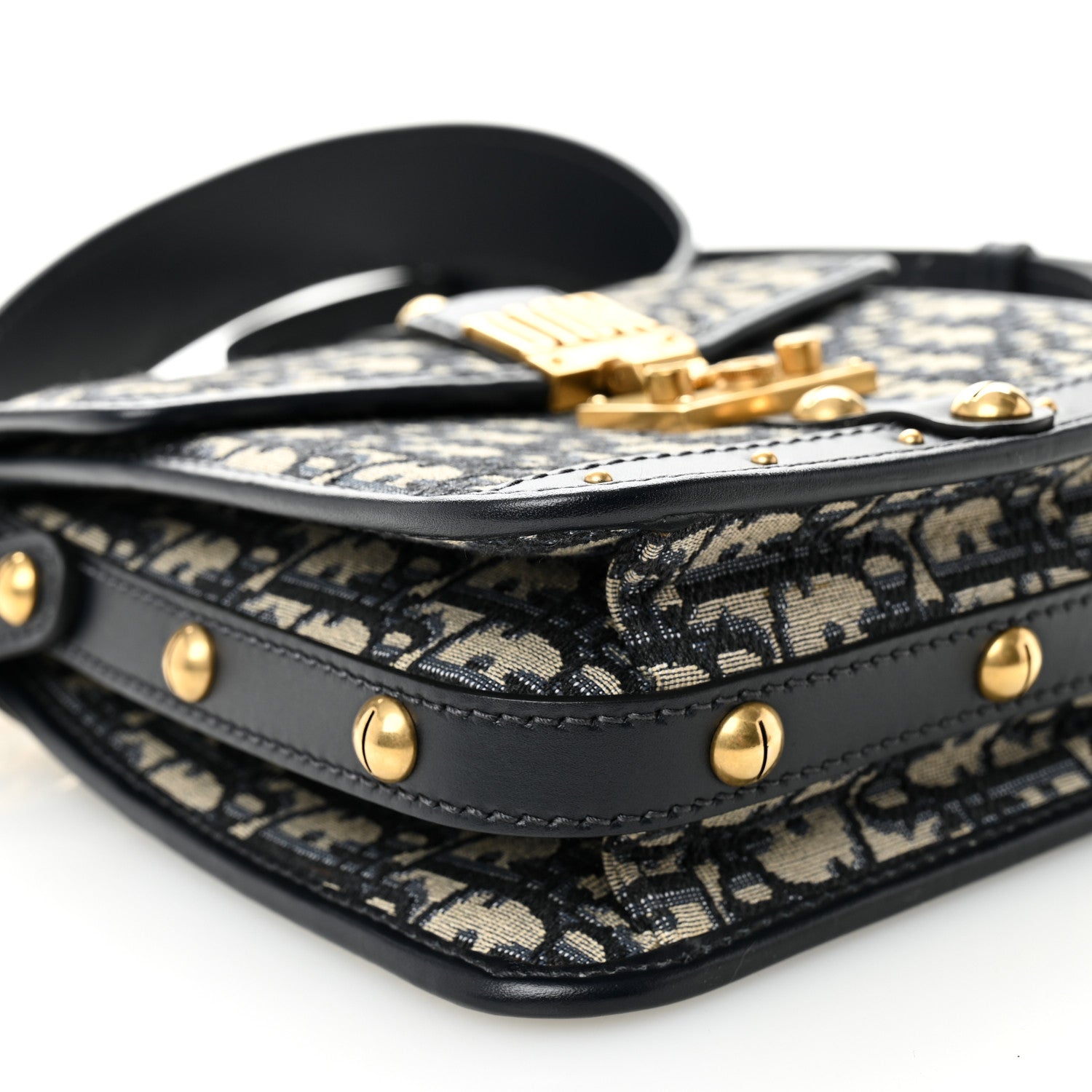 Christian Dior Oblique Square DiorAddict Flap Navy Blue 8 of 13