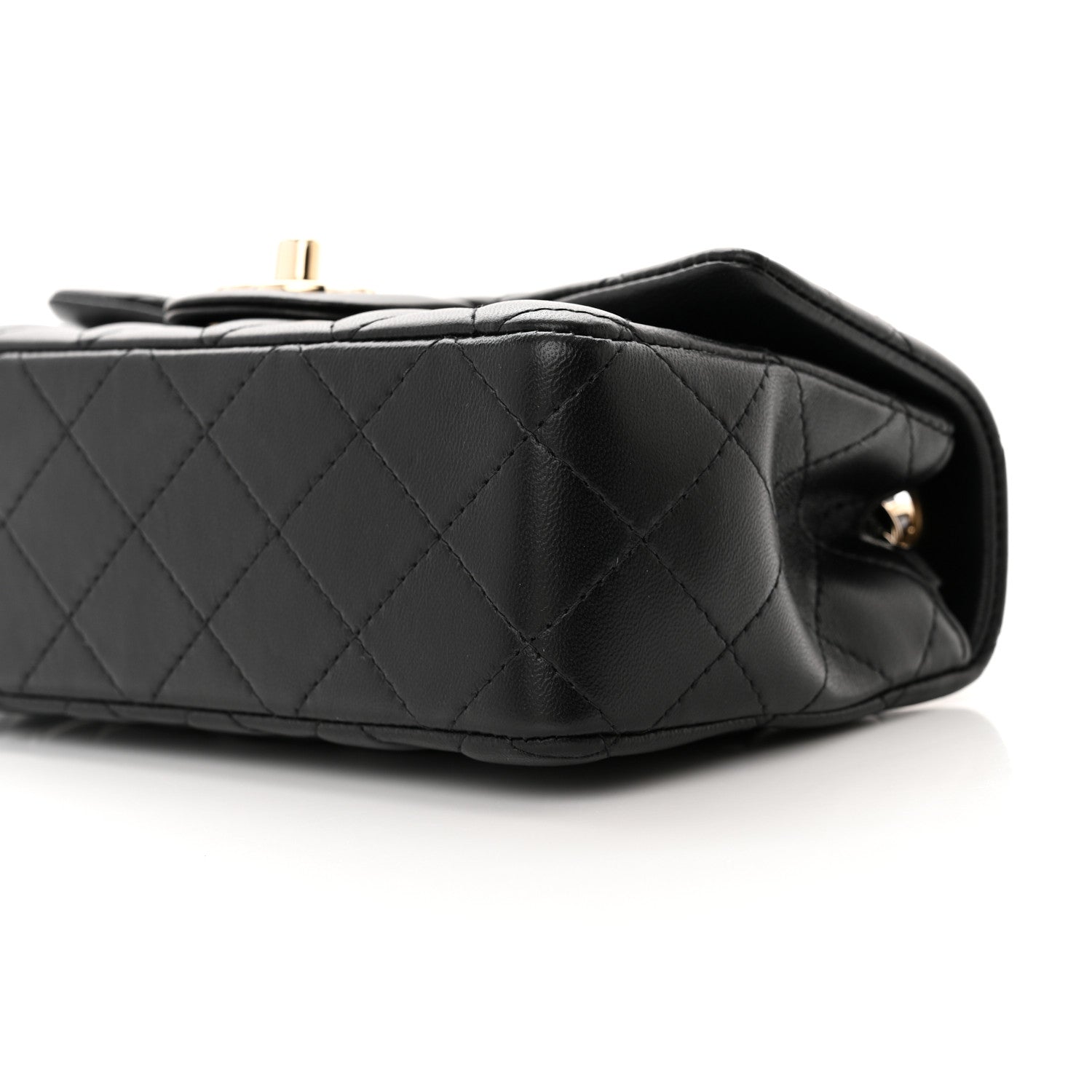 Chanel Lambskin Quilted Mini Rectangular Flap Black 10 of 11
