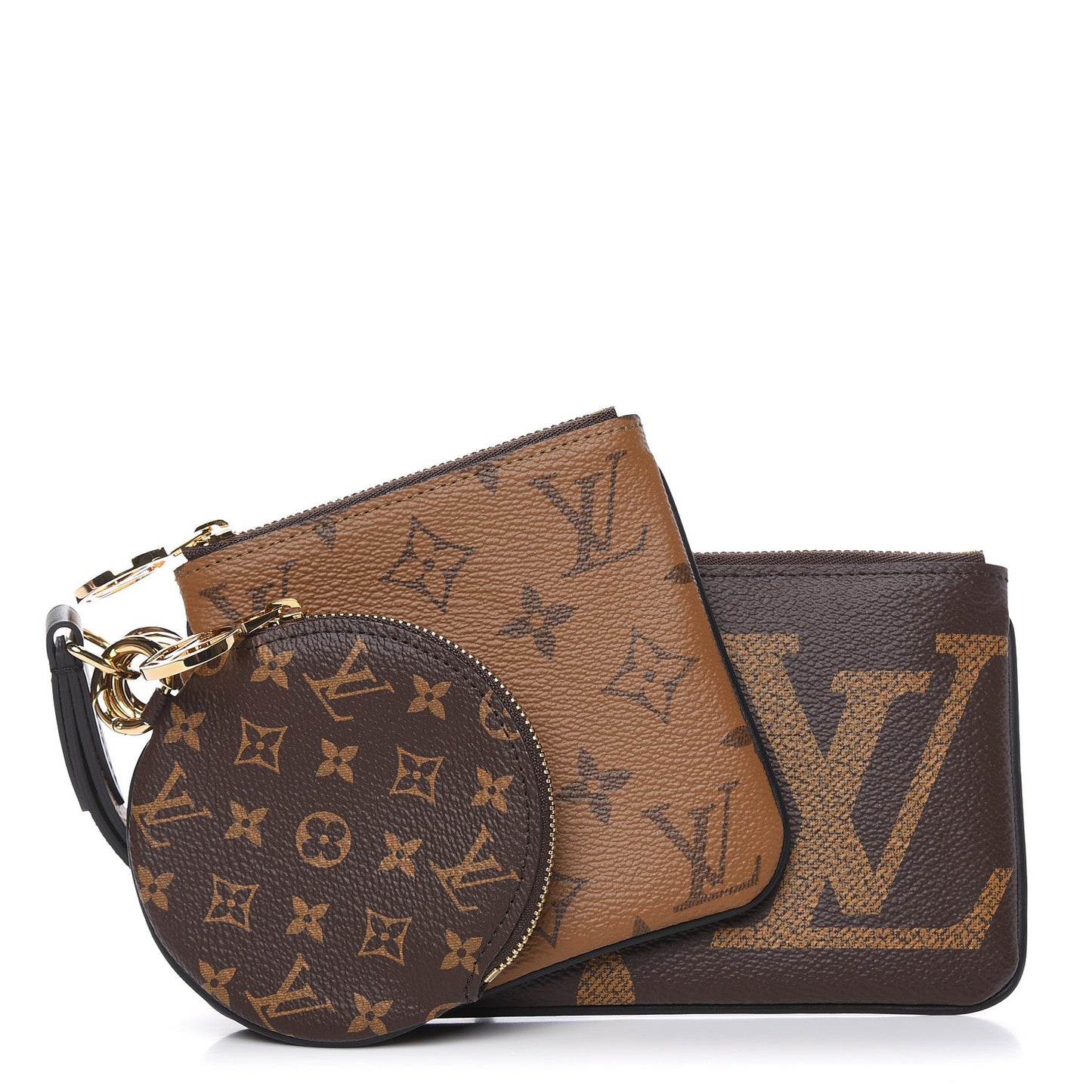 Reverse Monogram Giant Trio Pouch