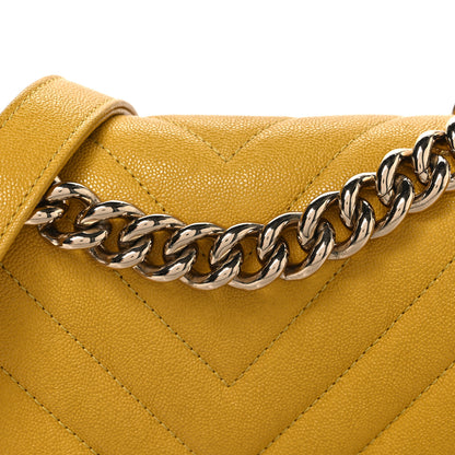 Chanel Caviar Chevron Quilted Small Boy Flap Yellow 7 of 10
