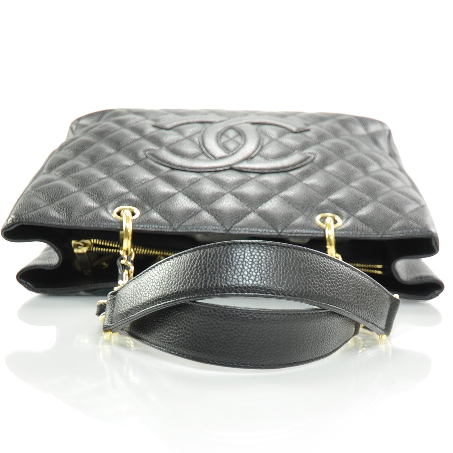 Chanel Caviar Quilted Grand Shopping Tote GST Black 4 of 10