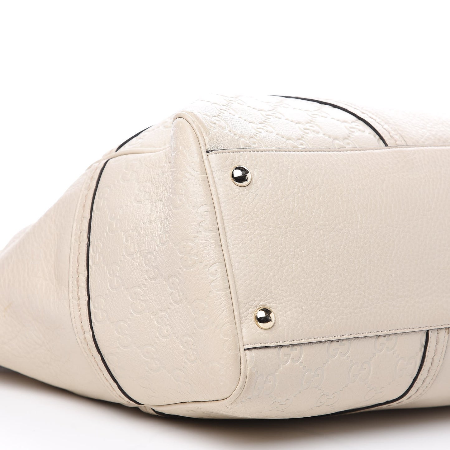 Calfskin Guccissima Large Signoria Tote Off White
