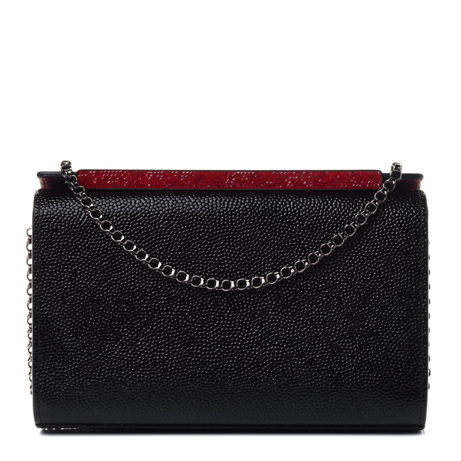 Christian Louboutin Patent Calfskin Crystal Vanite Small Clutch Black 1 of 4