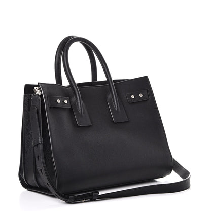 Saint Laurent Grained Calfskin Small Supple Sac De Jour Black 4 of 11