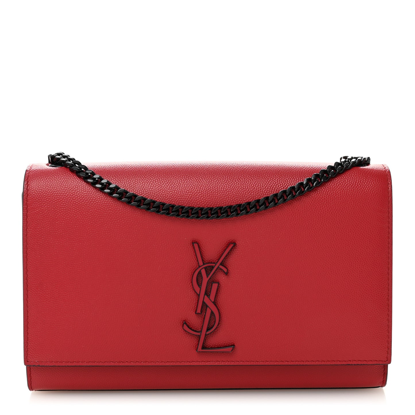 Grain De Poudre Medium Classic Monogram Monochrome Kate Satchel Lipstick Red