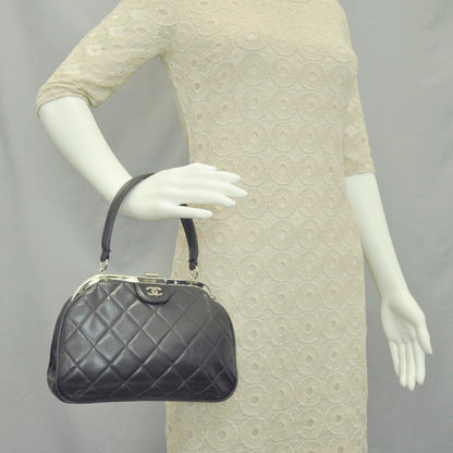 Chanel Lambskin Quilted Handbag Black 2 of 11