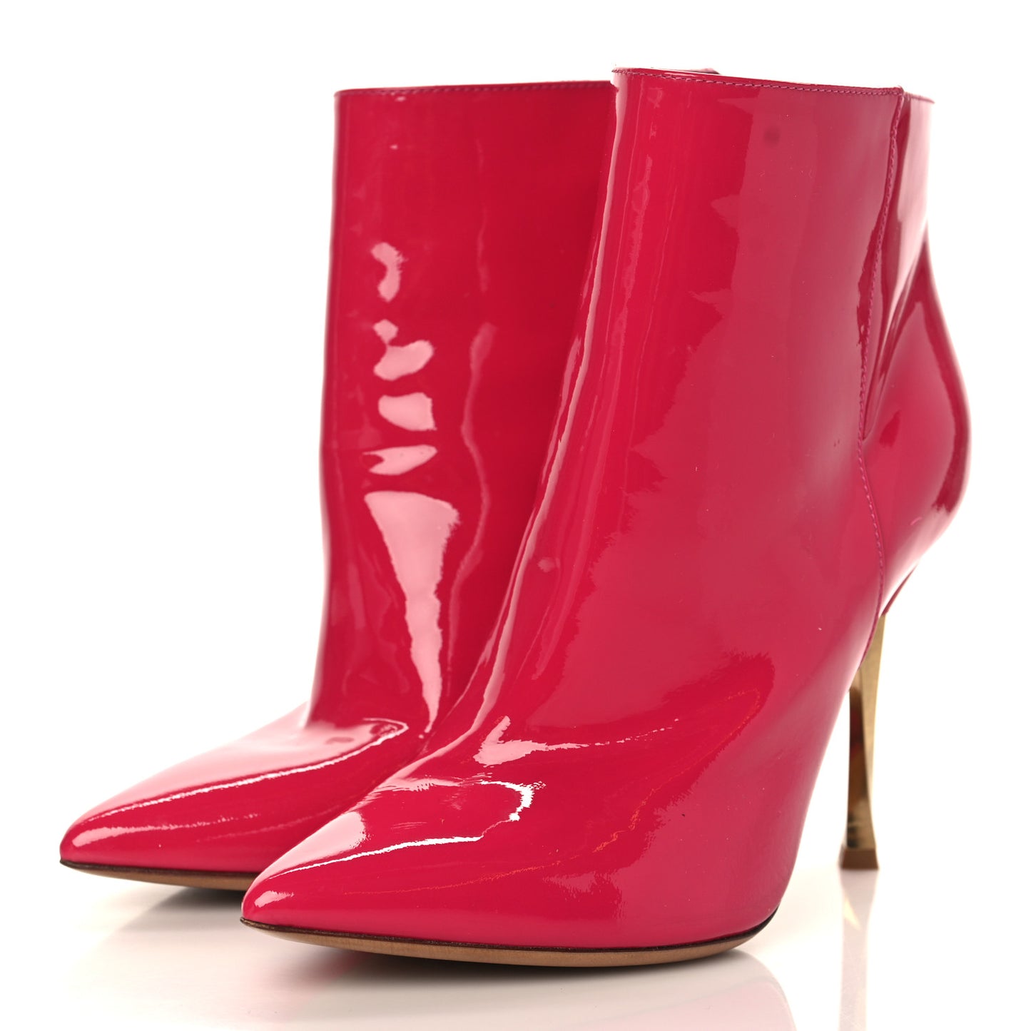 Patent Twist Heel 105mm Ankle Boots 36.5 Bouganville