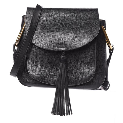 Chloe Grained Calfskin Medium Hudson Tassel Shoulder Bag Black 1 of 22