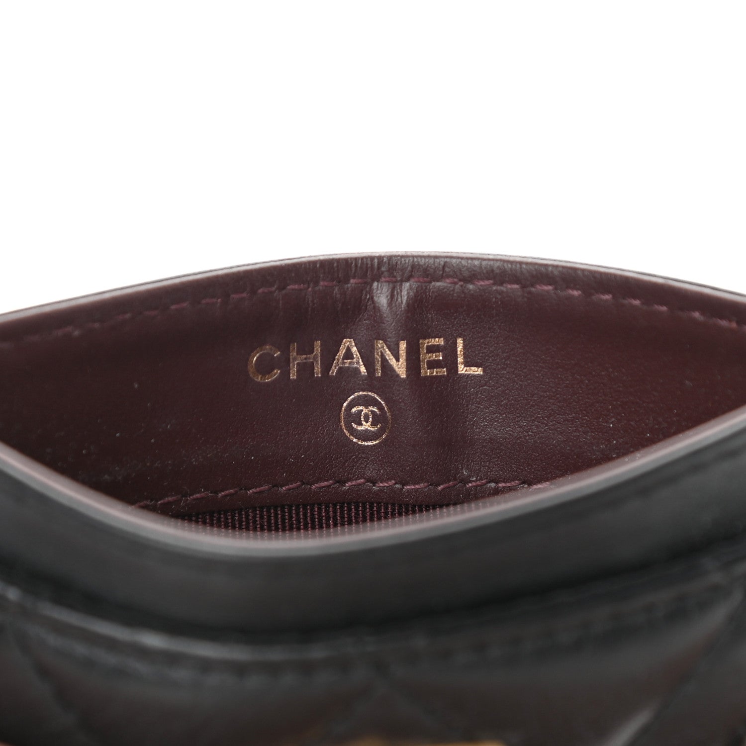 Chanel Aged Calfskin Quilted Lucky Charms Reissue Card Holder Black 6 of 13