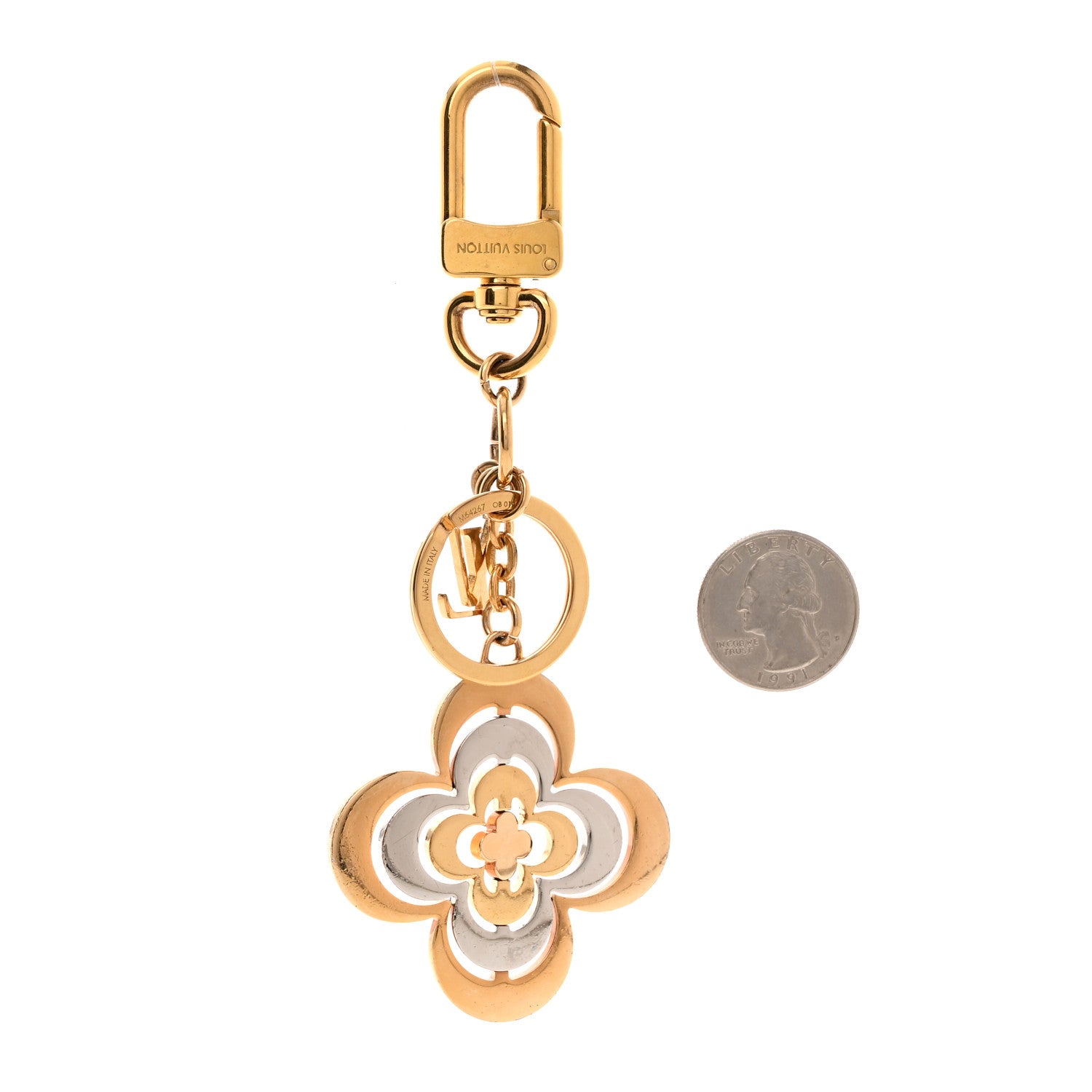 Louis Vuitton Bag Charm Key Holder Gold 2 of 4