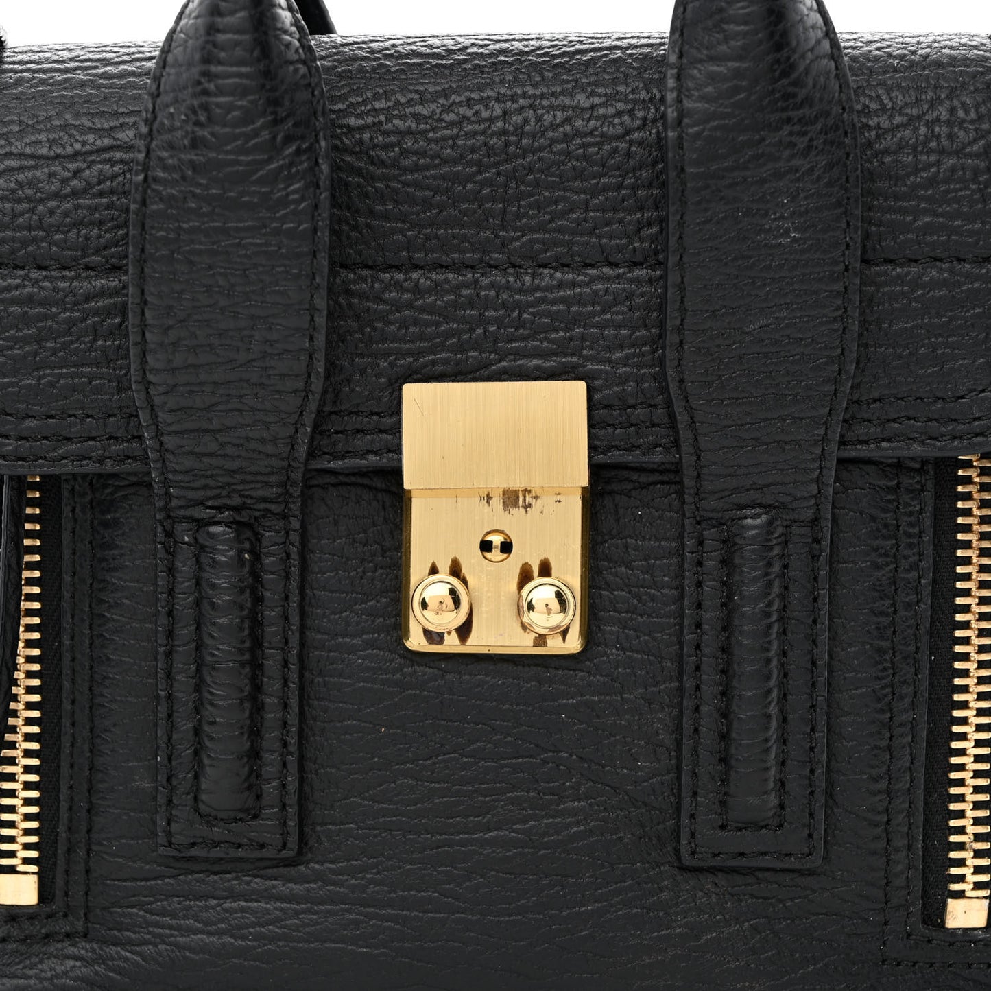 Textured Calfskin Mini Pashli Satchel Black