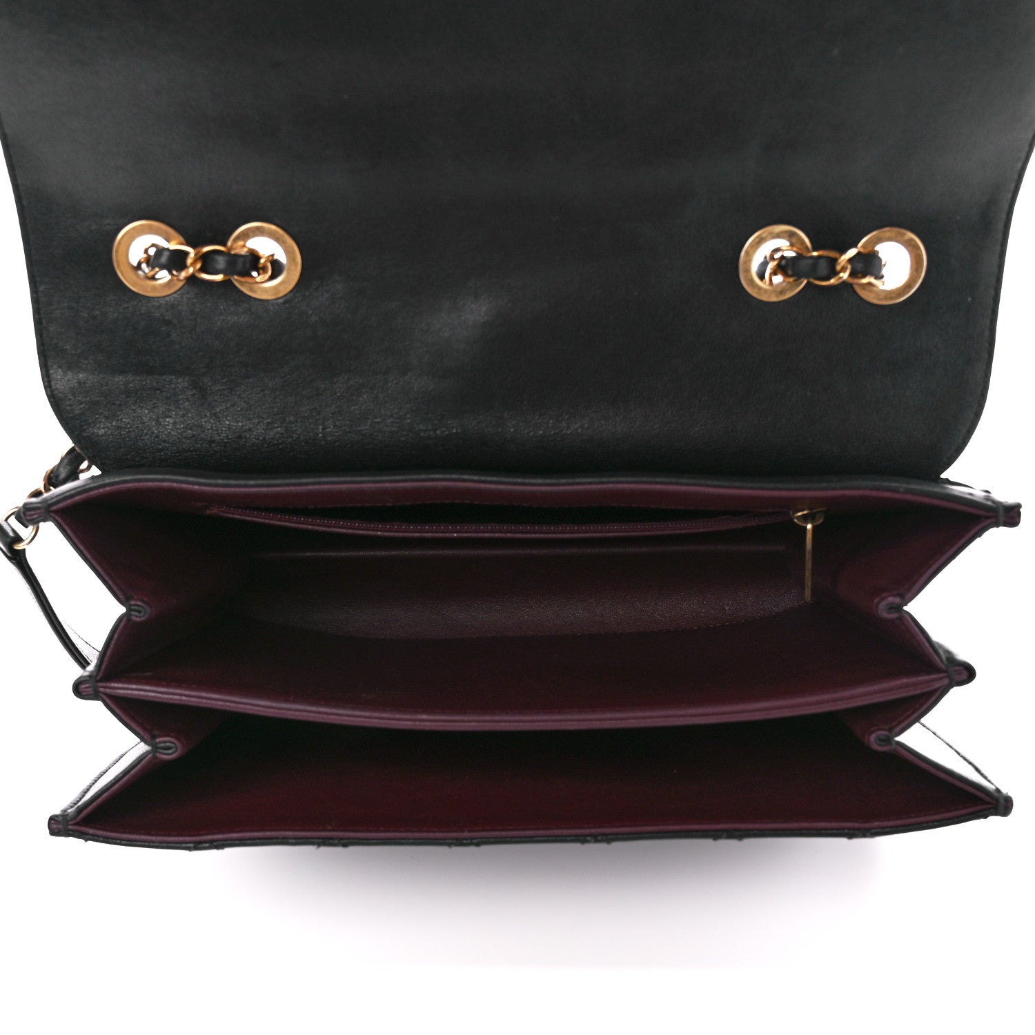 Chanel Sheepskin Quilted Large Beauty Lock Flap Black 5 of 11