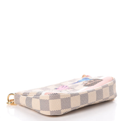 Louis Vuitton Damier Azur 2018 Christmas Animation Mini Pochette Accessories 4 of 8