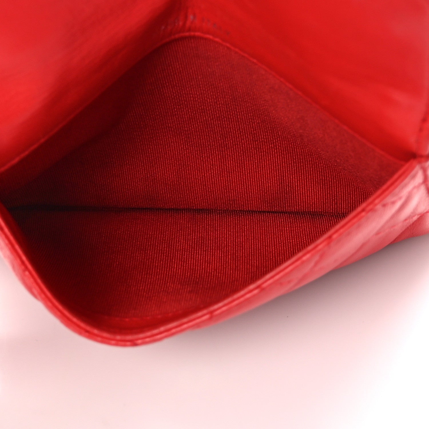 Chanel Lambskin Quilted Pouch Red 5 of 10