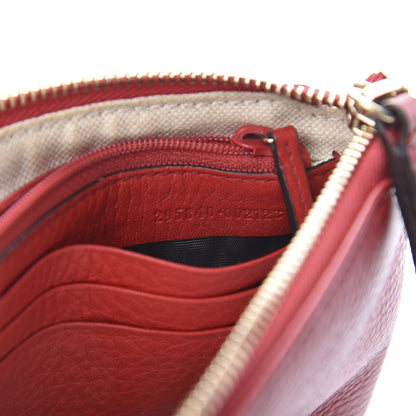 Gucci Pebbled Calfskin Soho Wristlet Vibrant Red 7 of 8