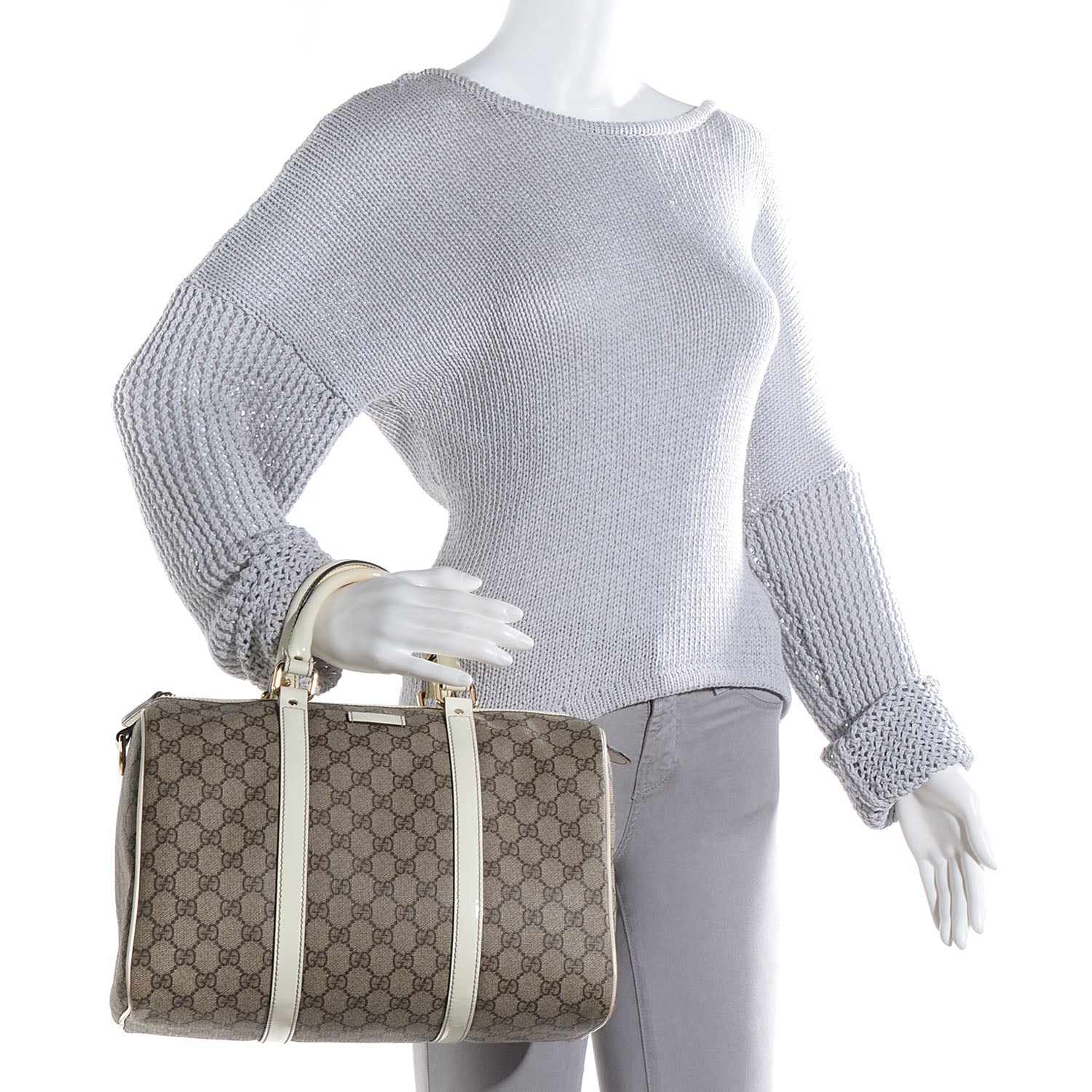 Gucci GG Plus Monogram Medium Joy Boston Off White 2 of 8