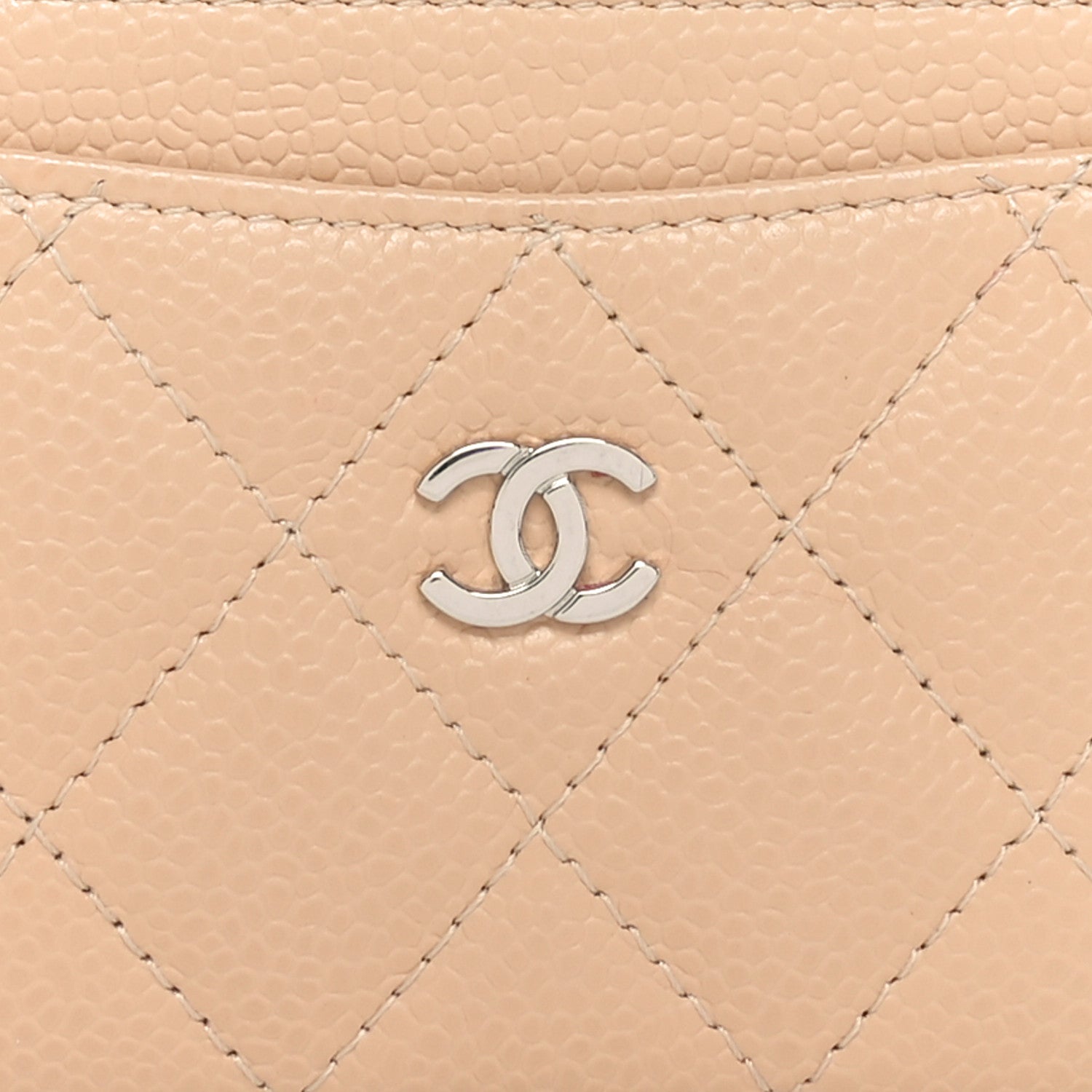 Chanel Caviar Quilted Card Holder Beige 5 of 10
