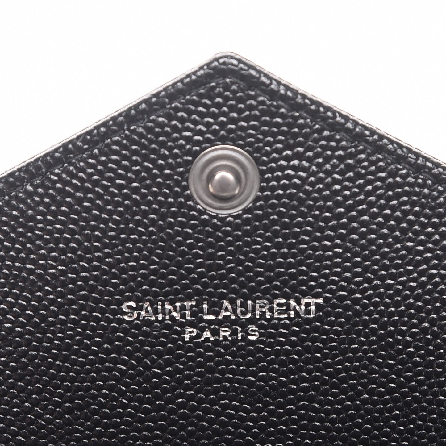 Grain De Poudre Matelasse Chevron Monogram Flap Wallet Black