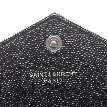 Saint Laurent Grain De Poudre Matelasse Chevron Monogram Flap Wallet Black 6 of 8