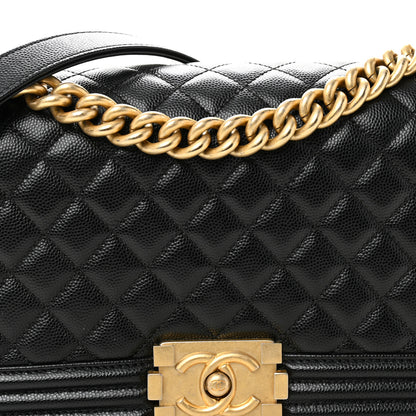 Chanel Caviar Quilted Medium Boy Flap Black 8 of 11