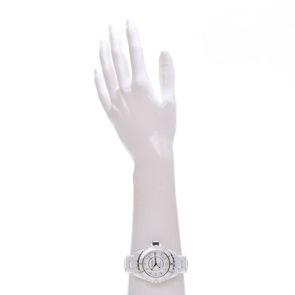 Chanel Stainless Steel Ceramic Diamond 38mm J12 Automatic Watch White 2 of 9