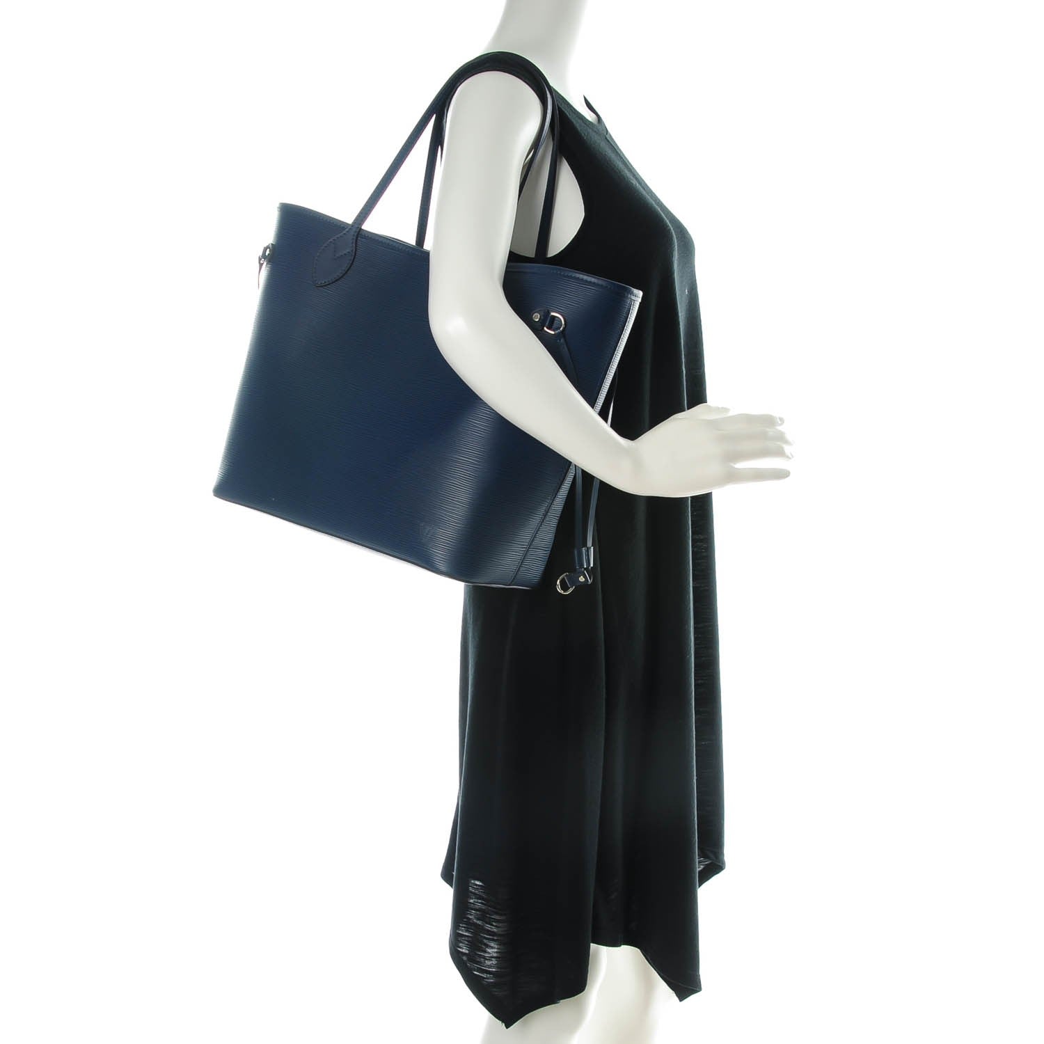 Louis Vuitton Epi Neverfull MM Indigo 2 of 8