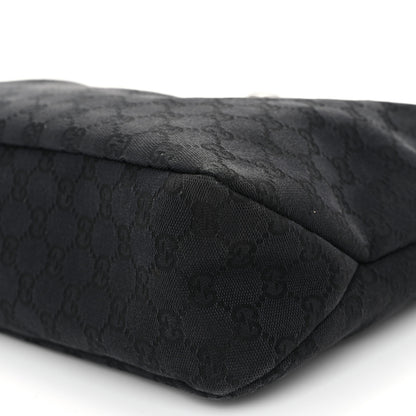 Gucci Monogram Medium Horsebit Chain Hobo Black 10 of 10